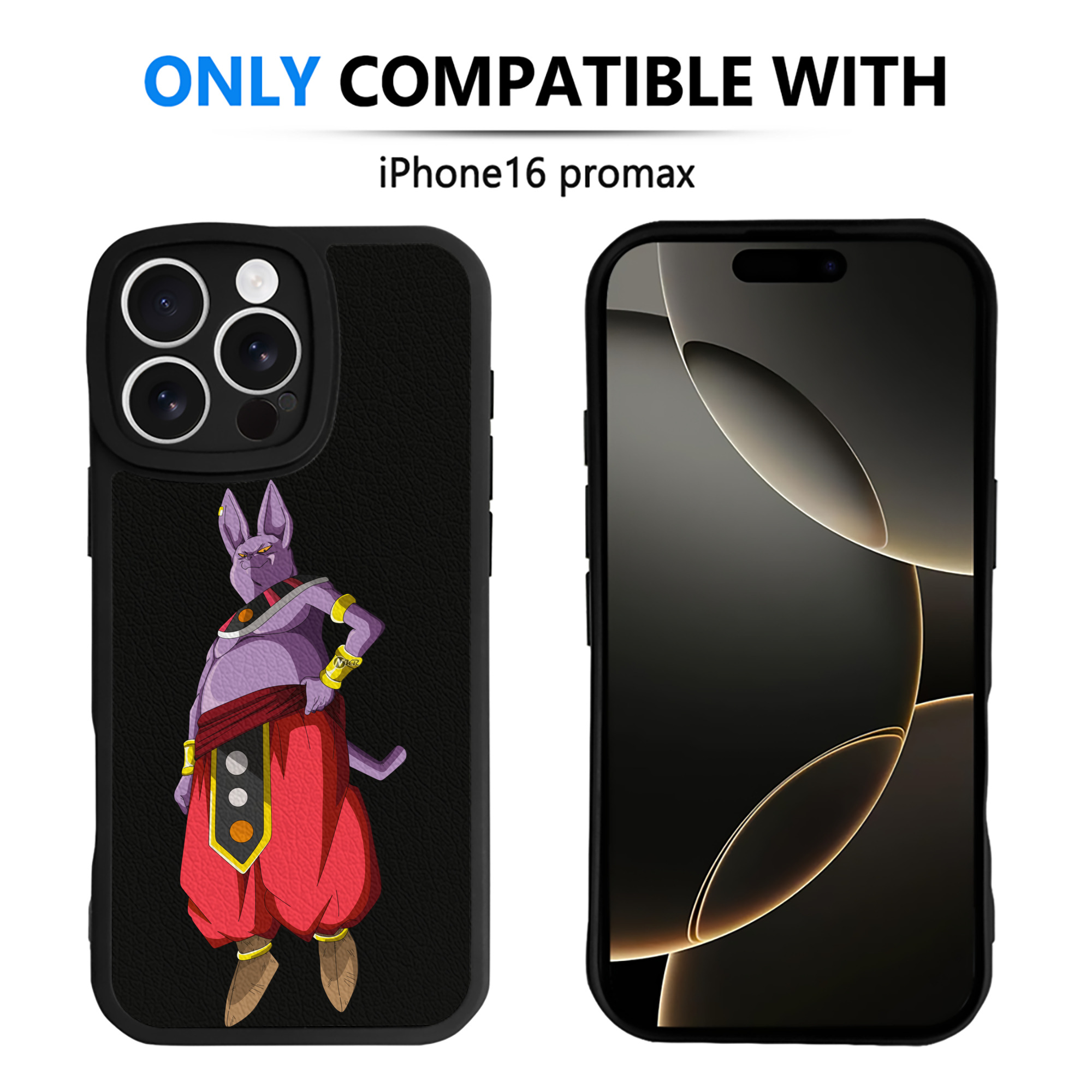 （画像用） ドラゴンボール シャンパ DRAGON BALL Champa 【iPhone 16シリーズ対応】シリコンスマホケース（レザー調） 材質：シリコン